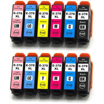 Kompatible Druckerpatrone für Epson T3788 Multipack (378XL) 12 Stück